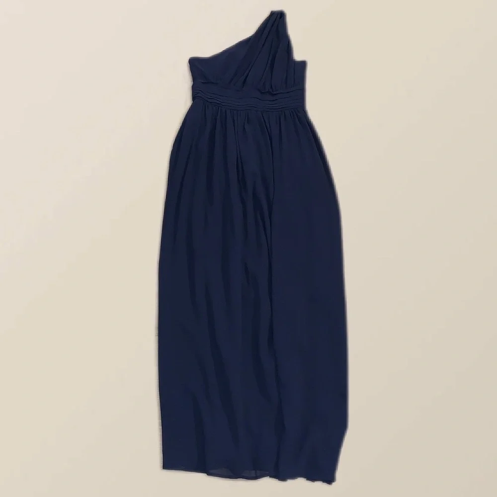 NEW W/O TAGS Tevolio Women's Chiffon One Shoulder Maxi Bridesmaid Dress - Picture 2 of 7